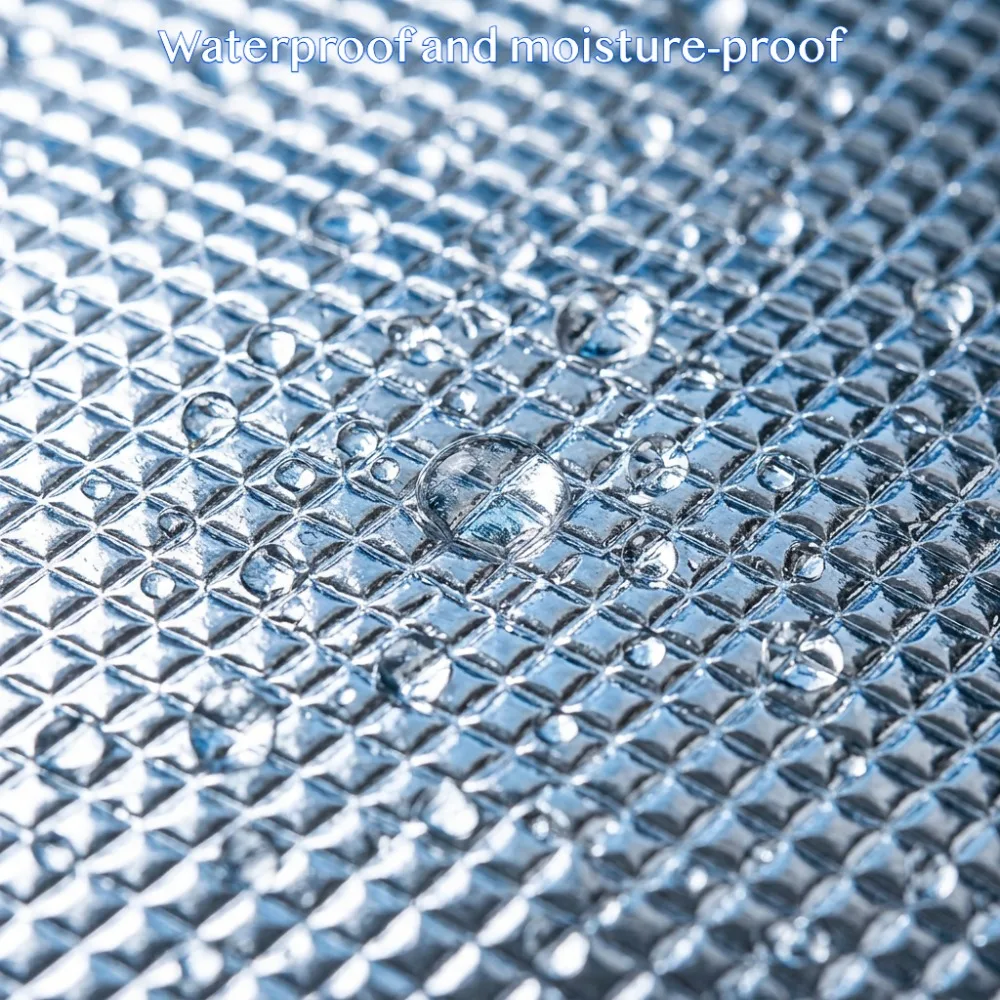 6/9mm-50x200cm Double-Sided Reflective Aluminum Foil Thermal Insulation Cotton Ideal for Windows RVs Garage Doors Pipe Room Roof image 3