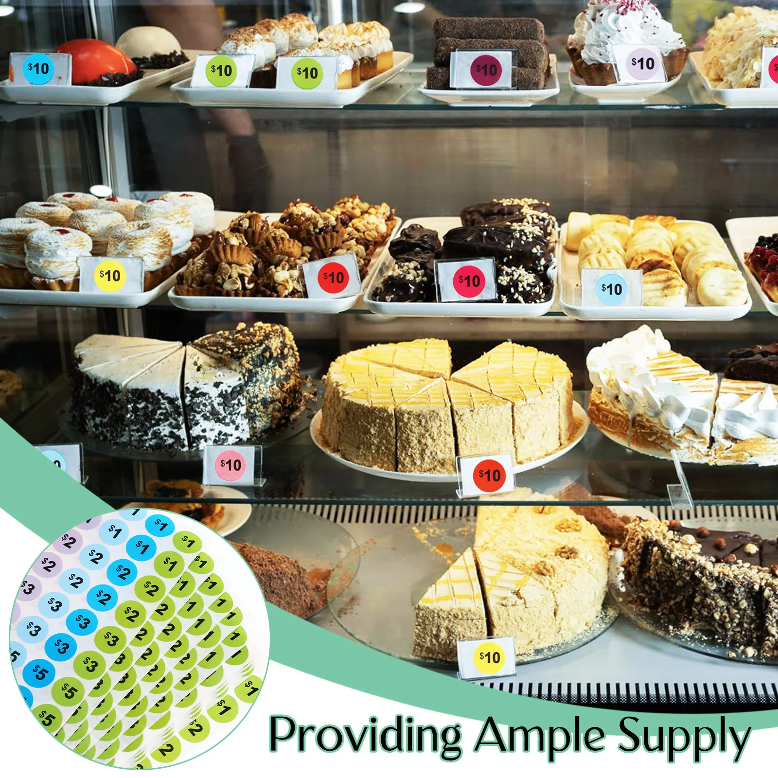 Étiquettes de prix étiquettes de vente de Garage marqueurs de numéro de prix pour magasin de détail fournitures de vente de cour autocollants de supermarché cercle