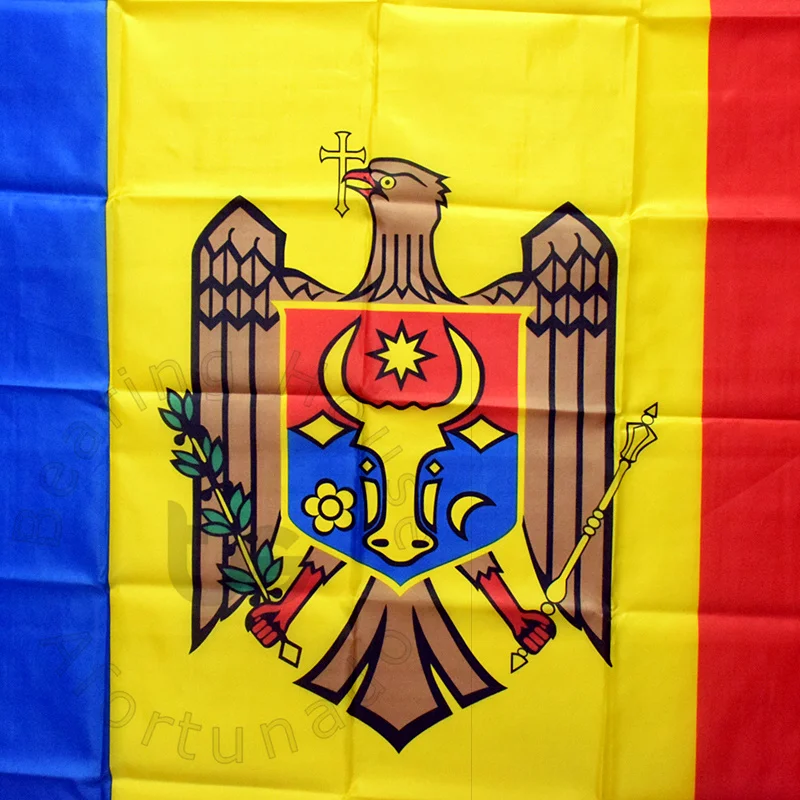 Moldova moldovan 90*150cm flag Banner blue  3x5 Foot Hanging National flag for meet,Parade,party.Hanging,decoration