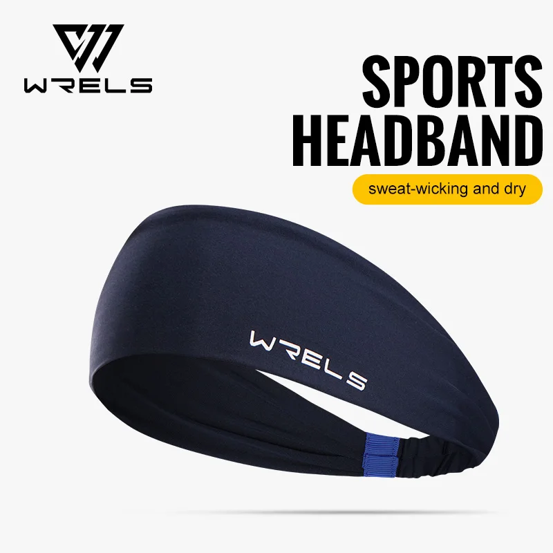 WRELS Sport-Stirnbänder, feuchtigkeitsableitende Schweißbänder zum Laufen, atmungsaktive Stirnbänder, elastisches, rutschfestes Haarband für Damen und Herren