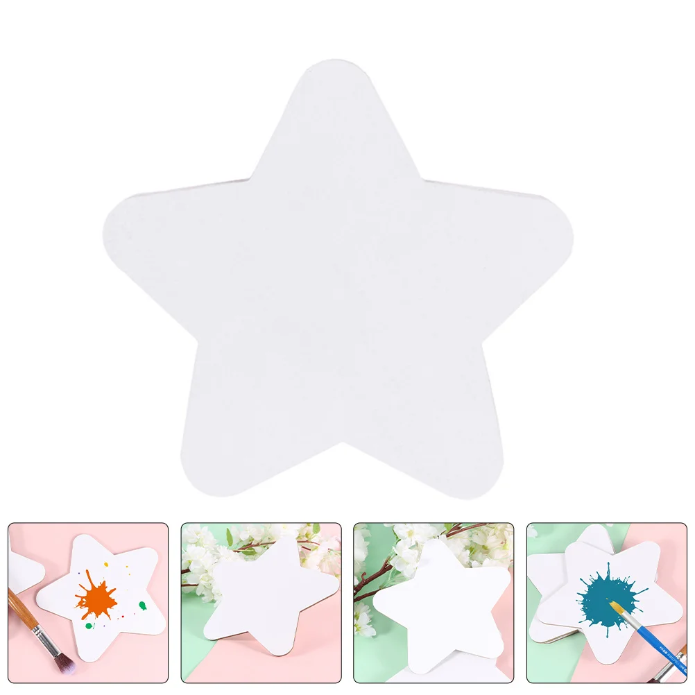 

4 pcs Oil Painting Boards Pure Pattern Round Edge Small Canvas Panels For Acrylic Paint Blank Canvases Art Supplies