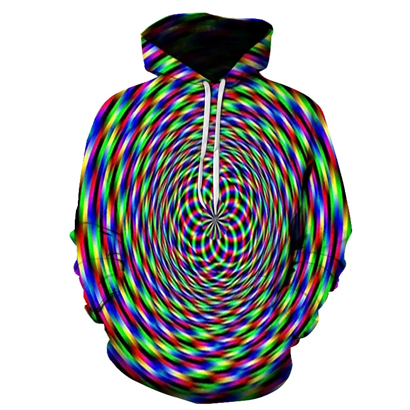 

Autumn and Winter Men's and Women's Hoodies Harajuku Tunnel 3D Printing Pullover Sweatshirt Boys Girls Jacket Coat Coat