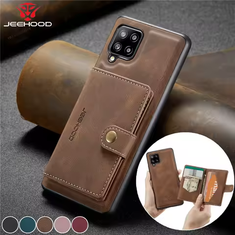 Magnetic Leather Case for Samsung Galaxy A13 A33 A53 A73 A52 A72 S23 S22 Plus S20 S21 FE Note 20 Ultra Wallet Card Cover Coque
