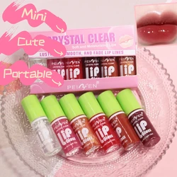 Lip Glaze hidratante de longa duração Pudim Lip Óleo de proteção Batom líquido hidratante Lábios Cosméticos, Conjunto de 6 pacotes