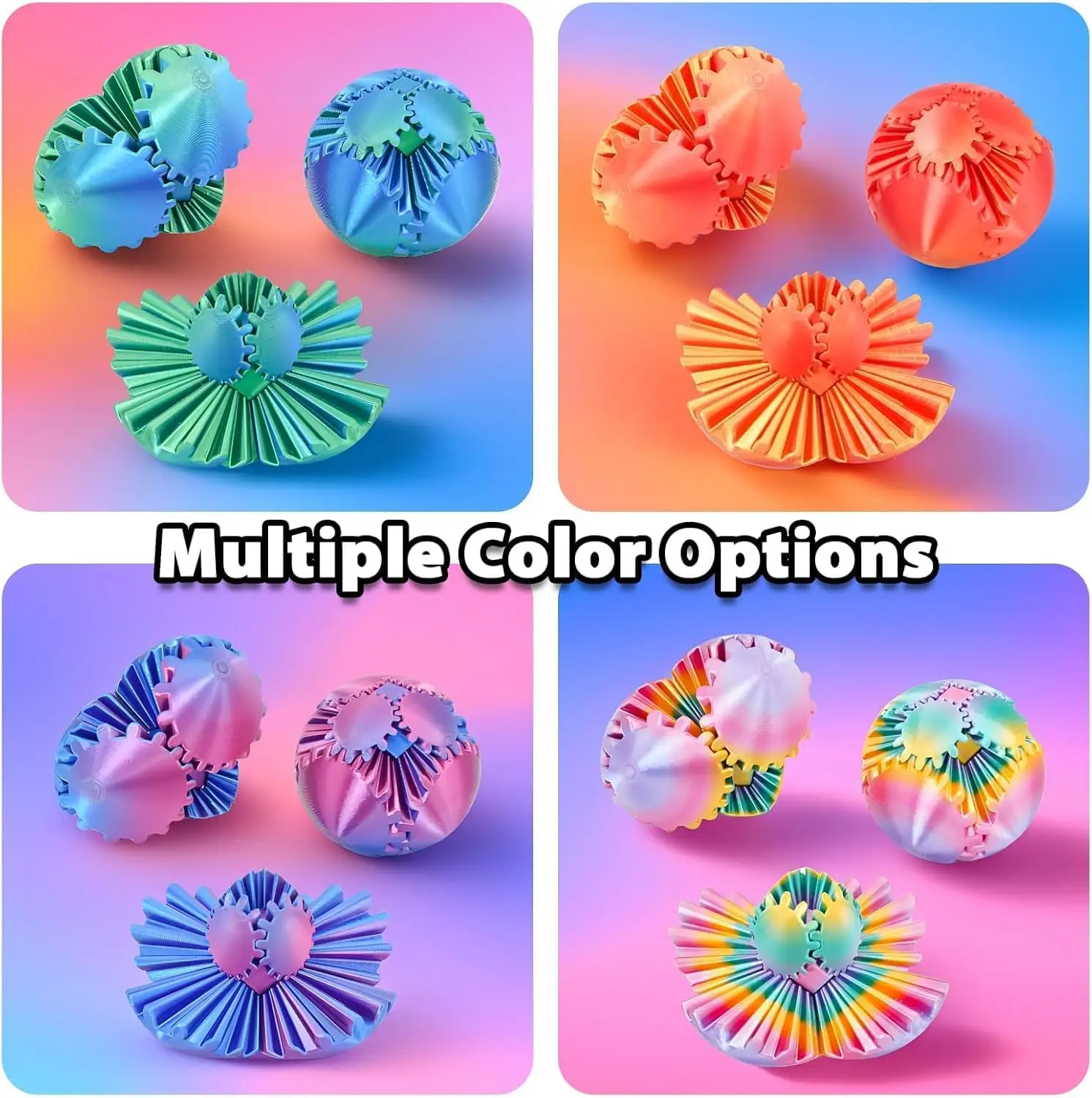 Gear Ball 3D-Gedruckter Drehball-Würfel Fidget-Spielzeug Kugel-Schreibtischspielzeug zur Stress- und Angstlinderung Entspannung und Dekompression – Detail 2