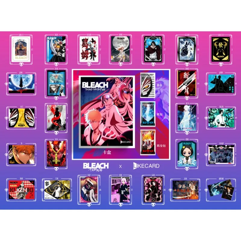 2024 Japanese Anime Bleach Collection Card Characters Limited Rare EX Flash Card Games Card Collection Cards Kids Xmas Toys Gift