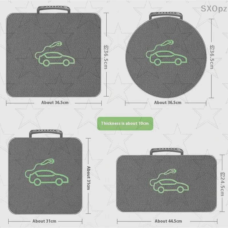 Electric Car Charger Plugs Storage Tote Bag EV Car Charging Cable Sockets Portable Waterproof Fire Retardant Equipment Container view 4