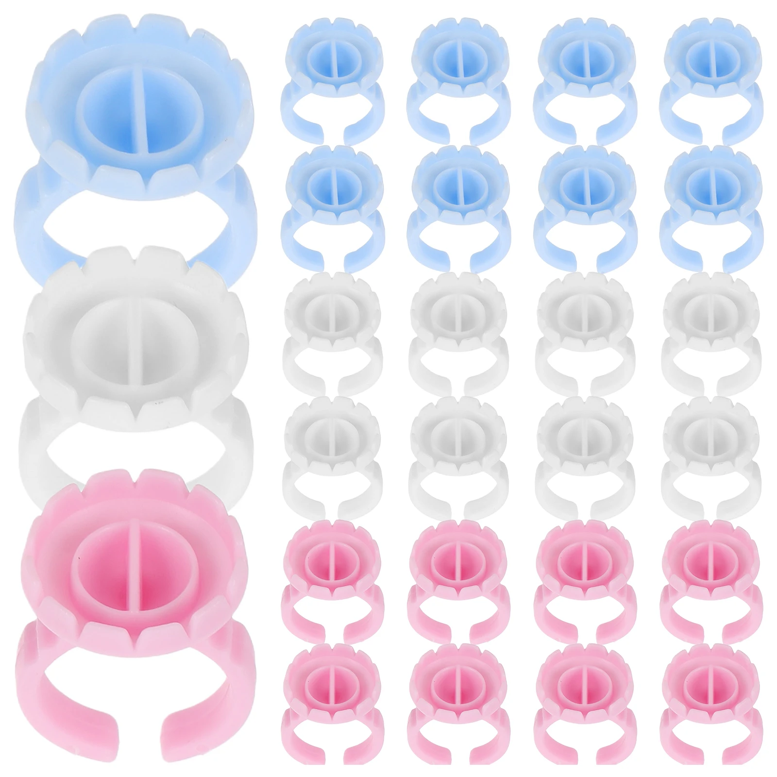 

300pcs Eyelash Extension Glue Holder Tray Professional Lash Adhesive Storage Jar Compact Spill-Proof Design For Beauty Salons