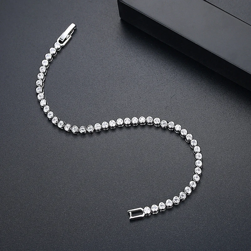 Fashion Gold Silver Color Women Tennis Braclet Valentine's Day Braclet Gift For Her Casual Pulseria Accessories Official Jewelry image 3