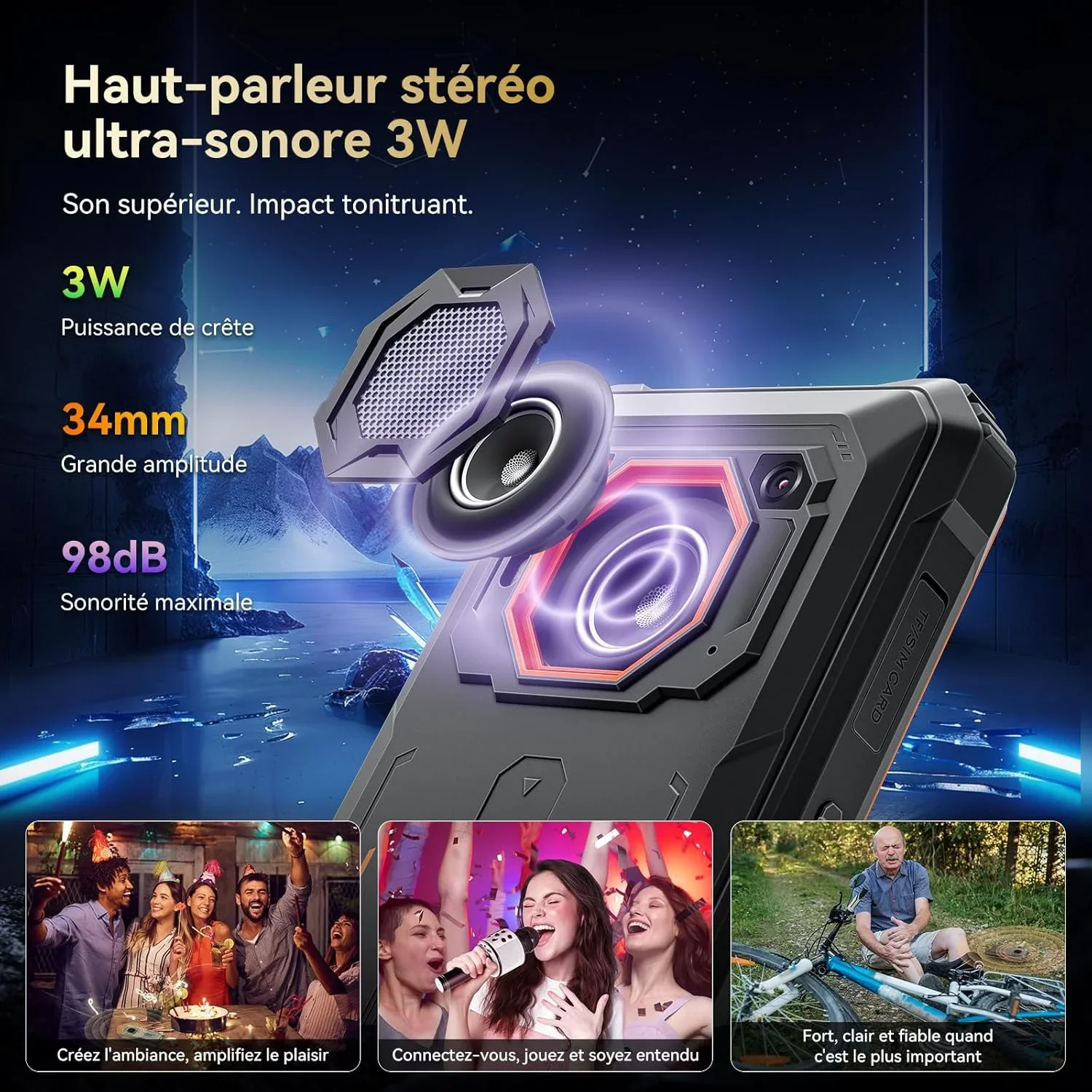 Blackview BV6200 Plus [بدون شاحن الاتحاد الأوروبي] 24 جيجابايت (8 + 16) 256 جيجابايت هاتف ذكي 11000 مللي أمبير 6.56 بوصة HD + شاشة، 16 ميجابكسل، هاتف محمول أندرويد 14