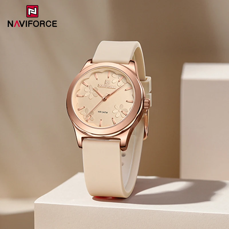 

NAVIFORCE Brand Creative Soft Silicone Women's Watches Classic Fashion Waterproof Ladies Elegant Wrist Watch Relojes Para Mujer