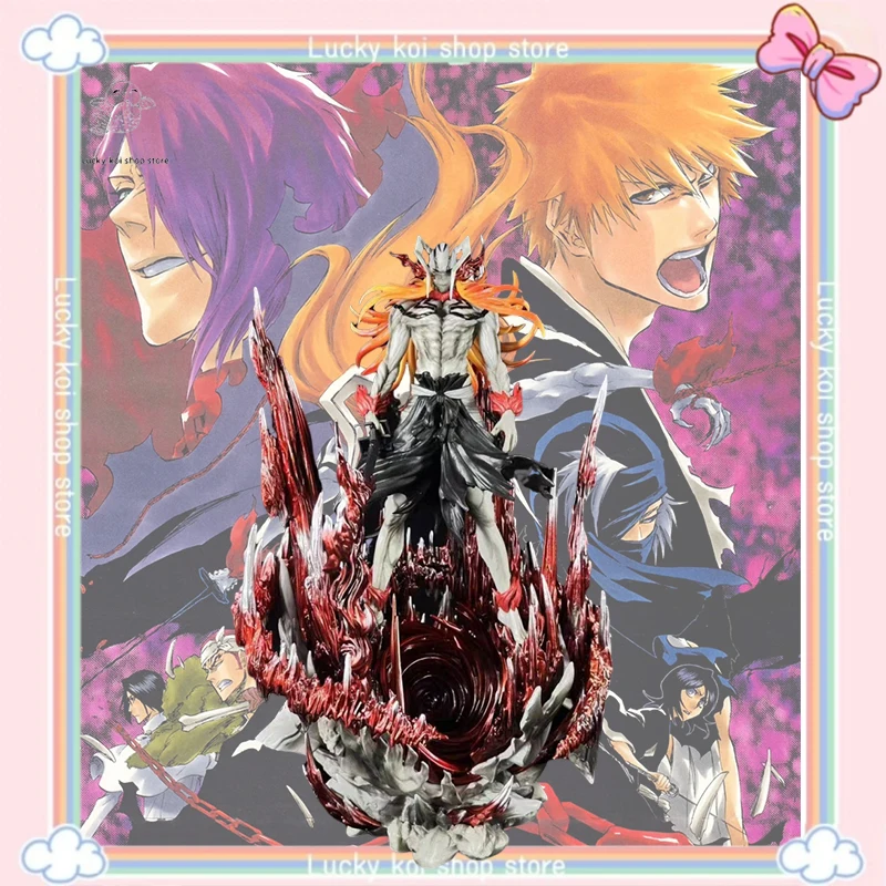 Kurosaki Ichigo Figures BLEACH Anime Figures GK 33CM PVC Statue Collection Model Doll Room Decoration Kids Christmas Gifts Toys