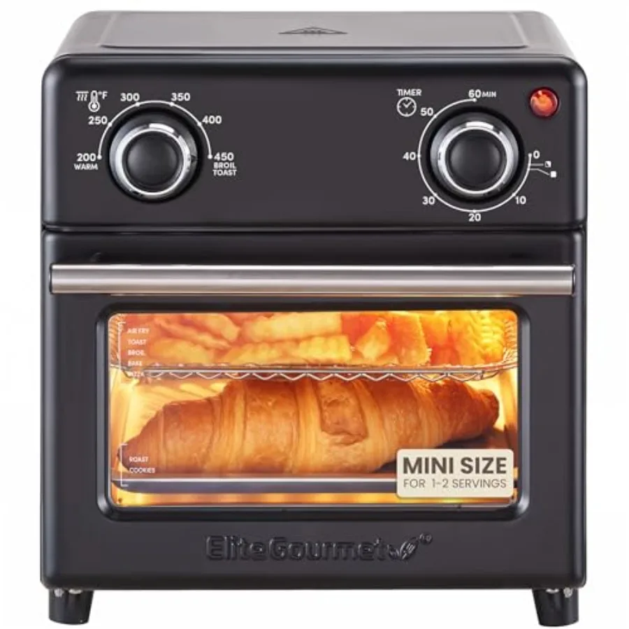 

Compact 8.5Qt Air Fryer Oven Mini Countertop Air Fryer with Adjustable Time Temperature Controls 800W Includes Air Fry Basket B