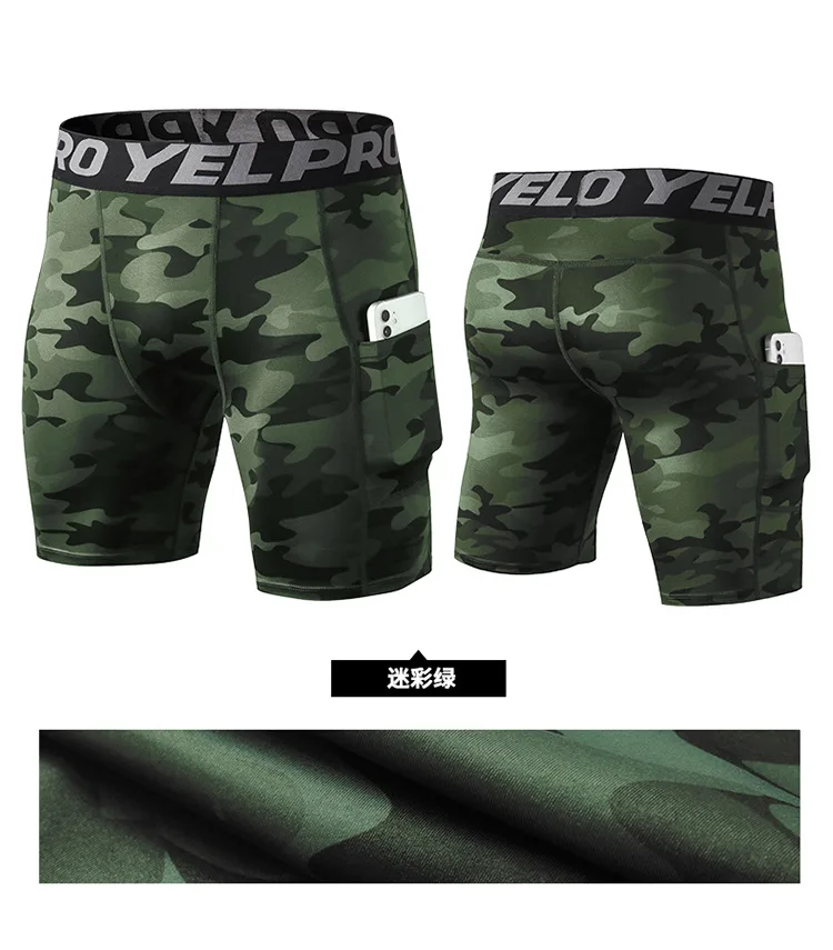 Sport-Shorts für Herren, Kompressions-Laufshorts mit Tasche, schnell trocknend, Workout, Fitnessstudio, Shorts, Fitness, Sport-Leggings für Herren – Detail 20