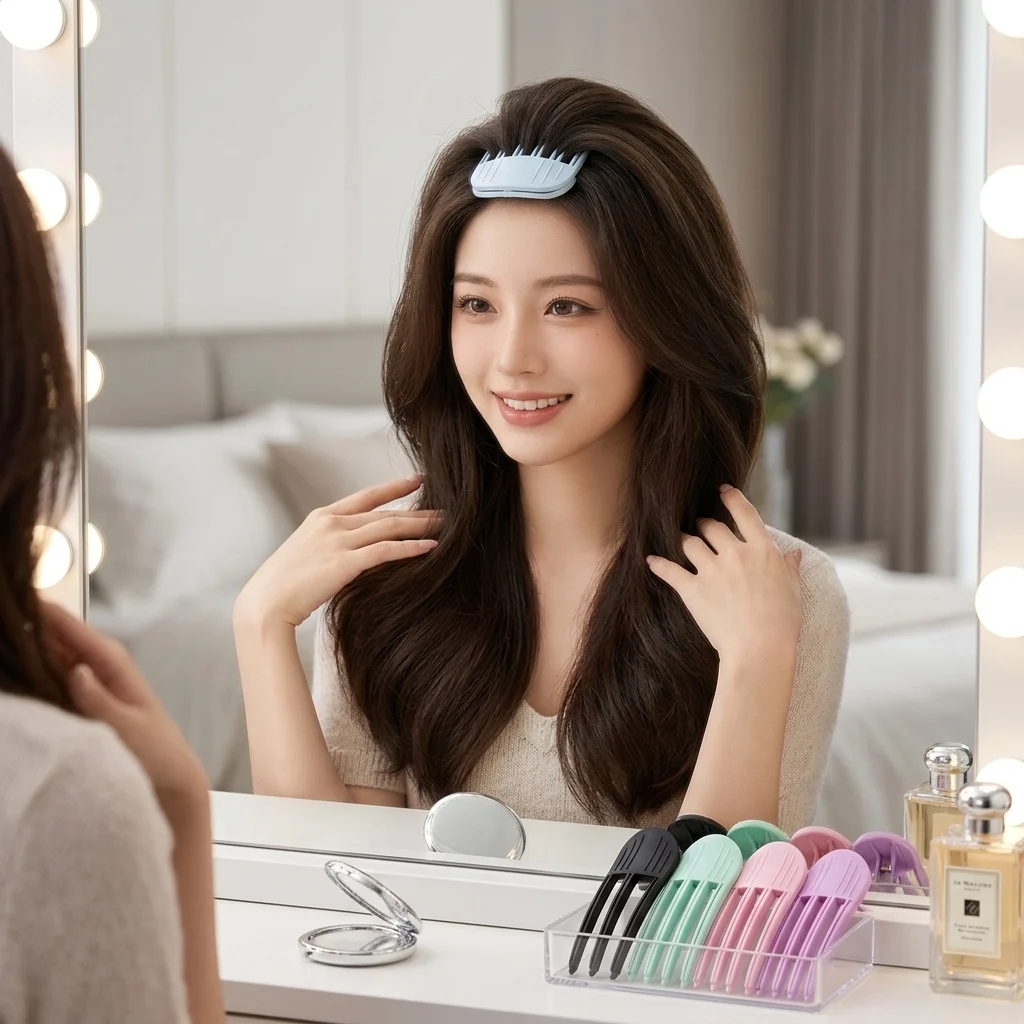 Women Curling Fixed Shape Clips Fashion Volume Hair Roller Fluffy Hairpin Curling Bangs Clips Hair Roots Volumizing Hair Clips view 2