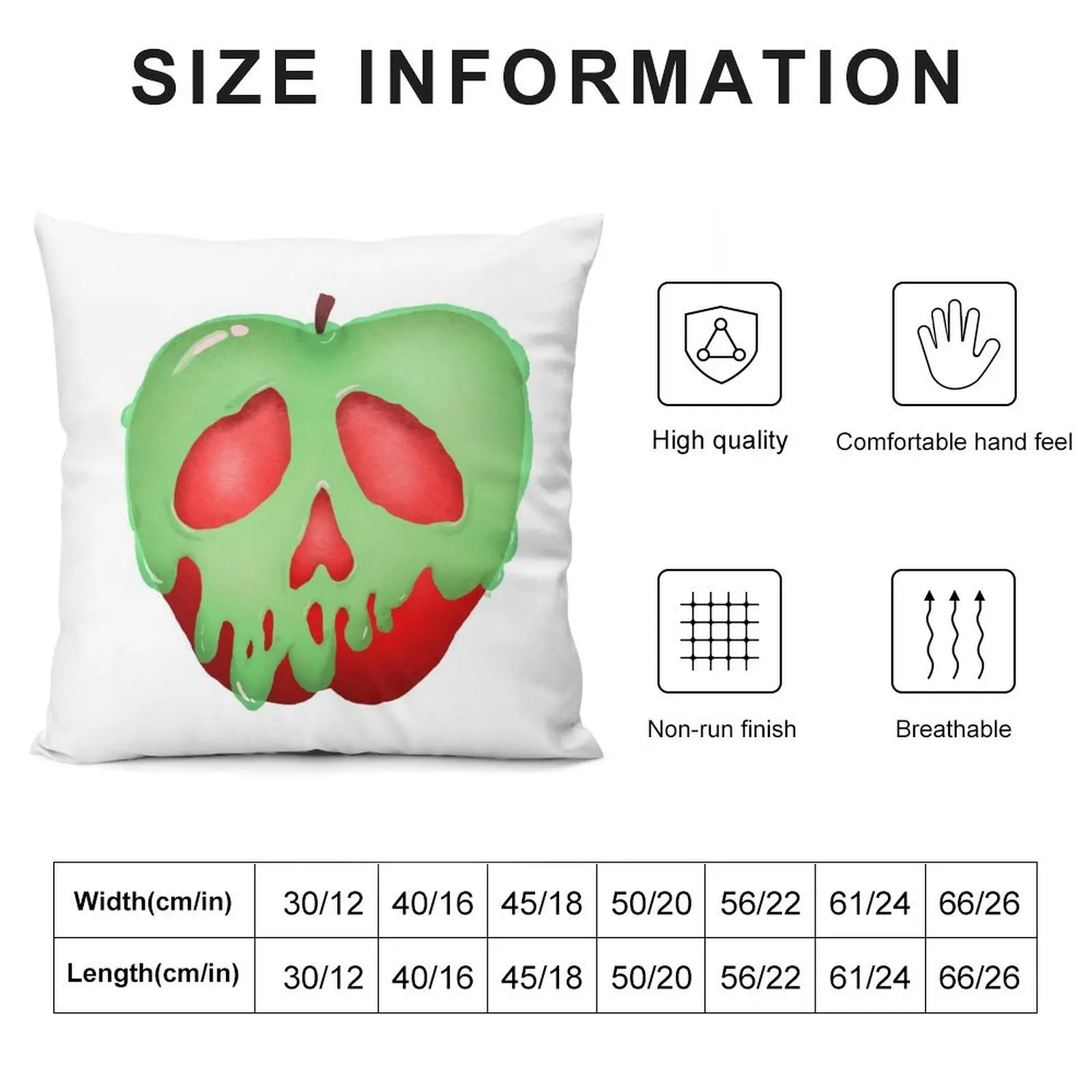 Poison apple Throw Pillow New year Room decorating items Decorative Cushions pillow