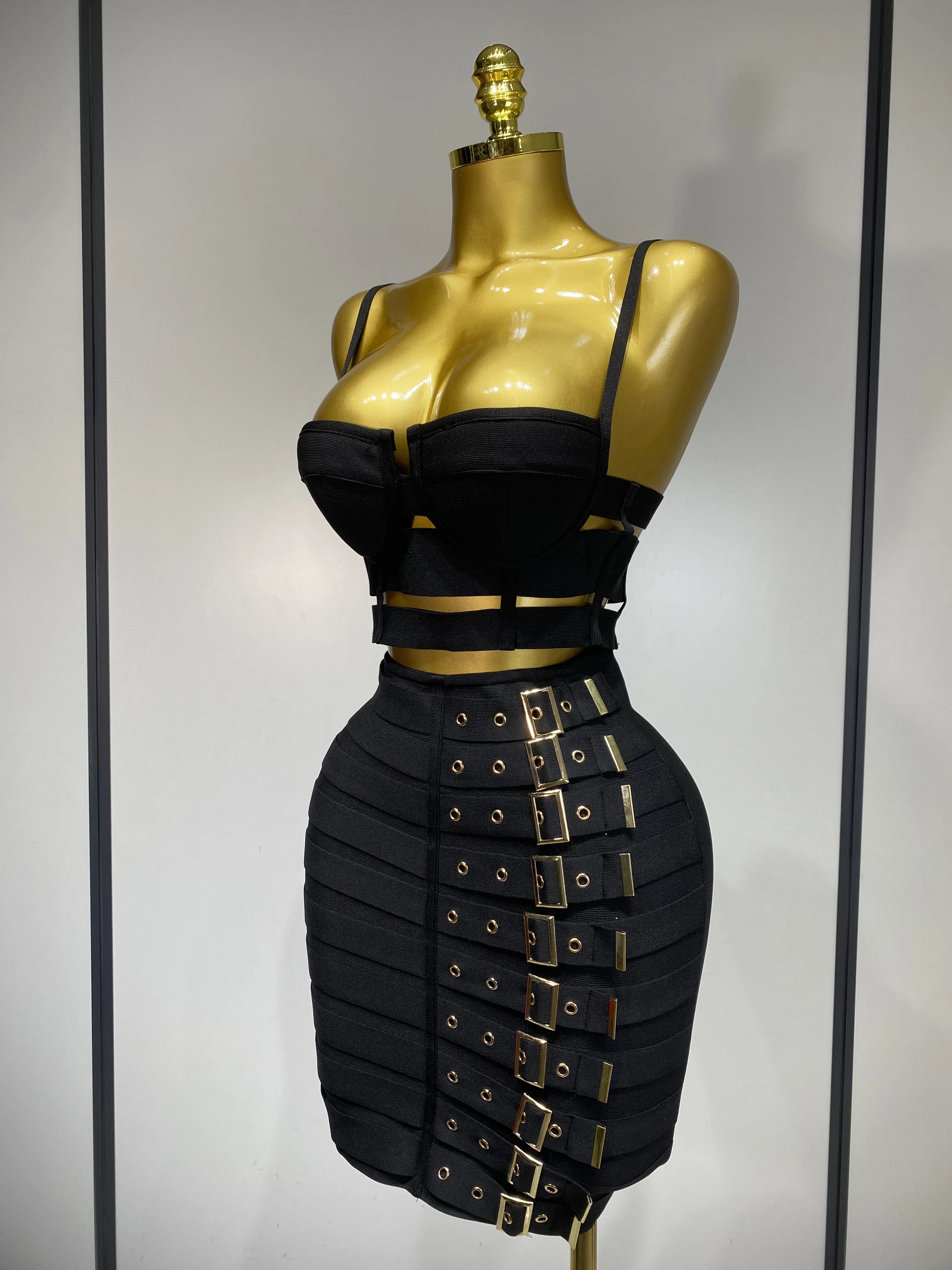 black two piece club dress Nocturnal | Black Ruched Mini Dress With Sash