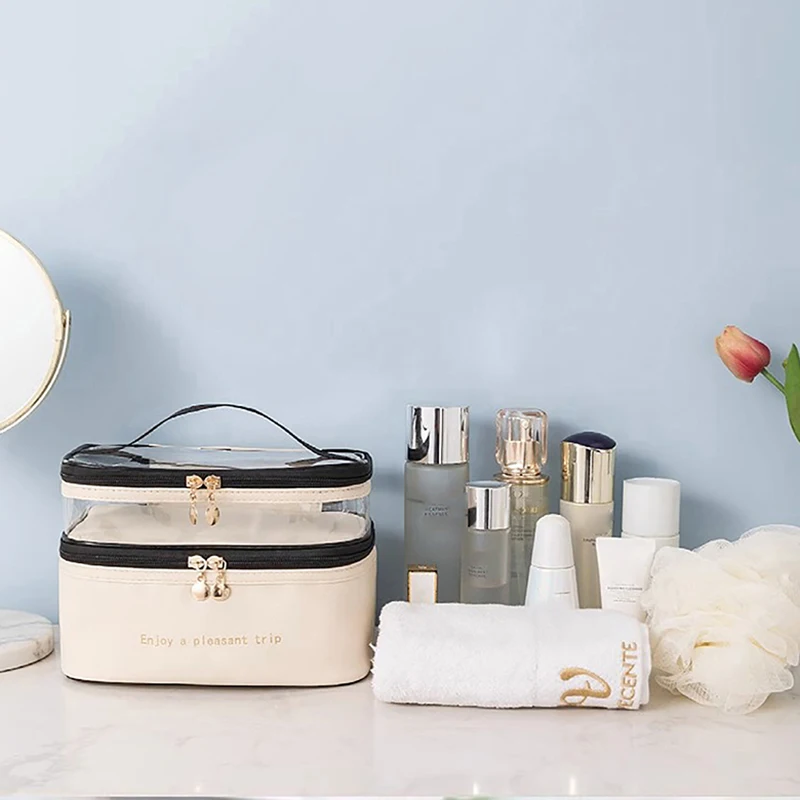 Waterdichte pvc make-up tas voor op reis cosmetica organizer_voghion.com