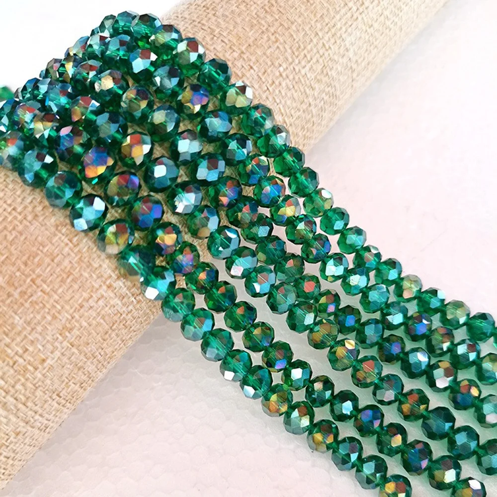 

1 2 3 4 6 8 10mm Faceted Crystal Beads Round Glass Beads Loose Spacer Beads for Jewelry Making DIY Glass Bead Strands 26D13