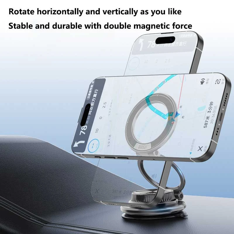 Supporto magnetico per telefono per auto M11 pieghevole regolazione a 3 assi N52 forte aspirazione sottovuoto a magnete per supporto per parabrezza da cruscotto 2025