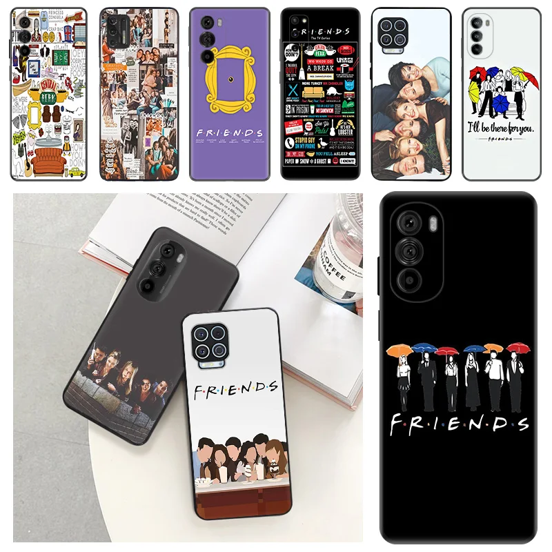 Phone Case For Motorola G71 G73 G72 G53 G52 G32 G22 G60 G51 G50 G31 G30 G9 Power Friends TV Family Black Soft Protective Cover