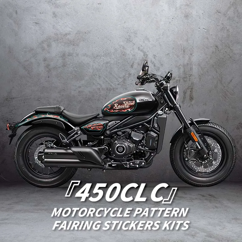 

Used For CFMOTO 450CLC Violet body patterned protective decorative stickers film individual modification parts