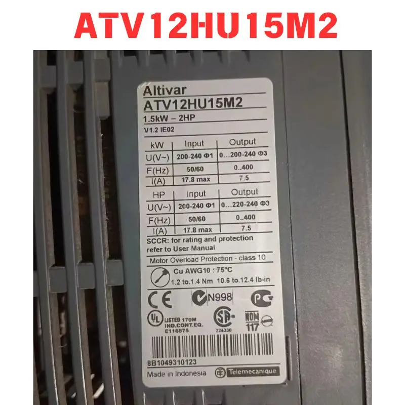 

Used ATV12HU15M2 Frequency converter Functional test OK Fast Shipping