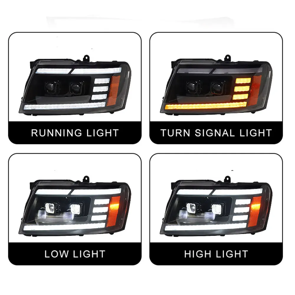 LED Car Headlights For Nissan SAFARI  Patrol  Y61 GR V Wagon 2005-2022 year