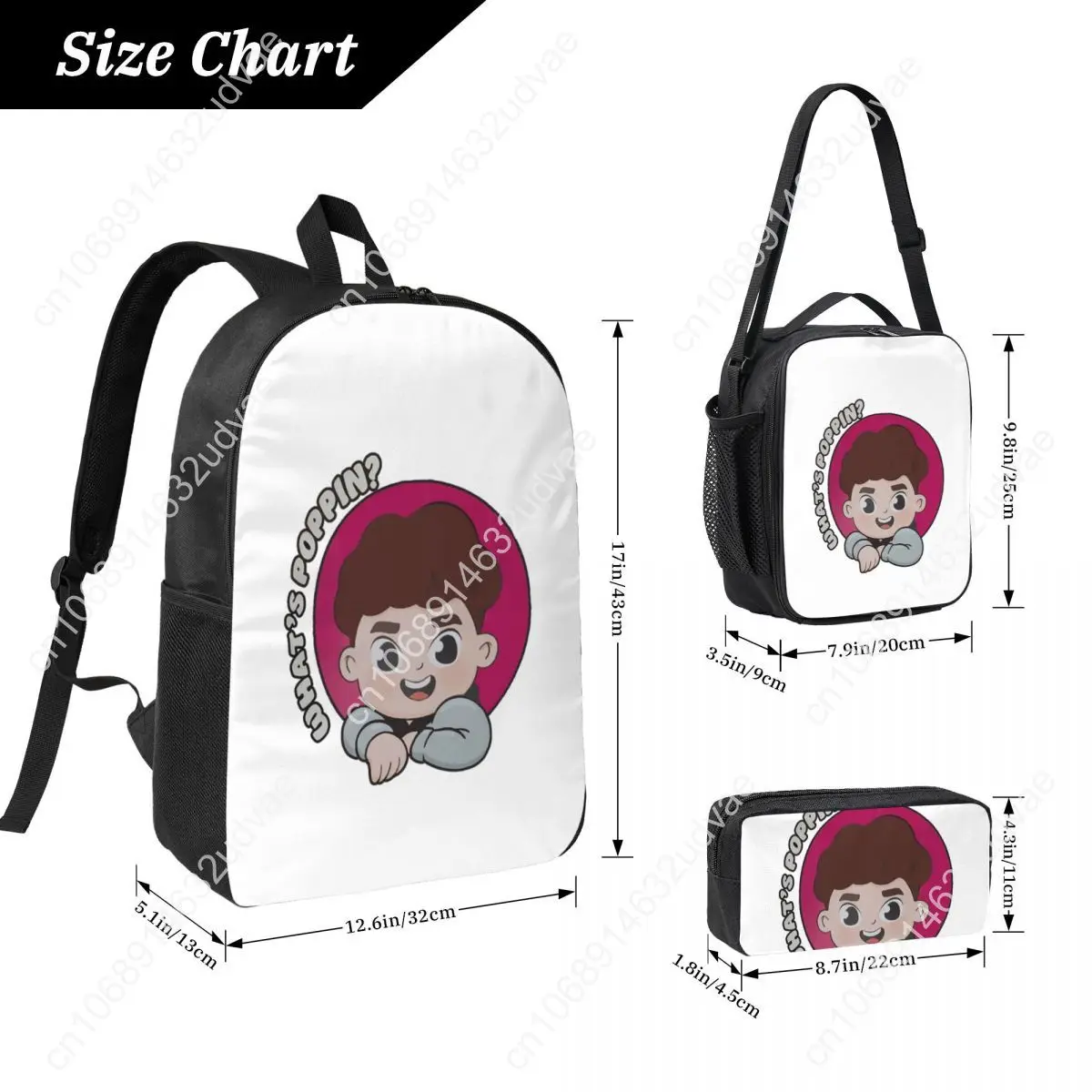 Caylus Backpack Student Boys Girls BookBag School Bag Computer Shoulder Bags 3ps Insulated Lunch Bag Pencil Case