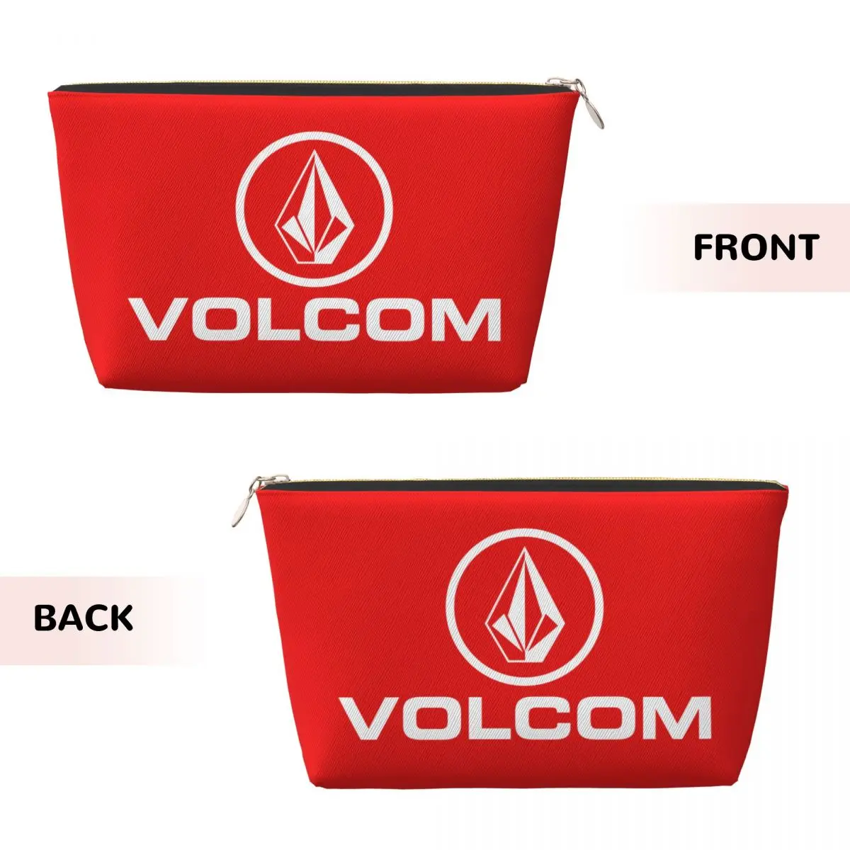 Custom Volcoms Logo Travel Cosmetic Bag for Women Makeup Toiletry Organizer Lady Beauty Storage Dopp Kit