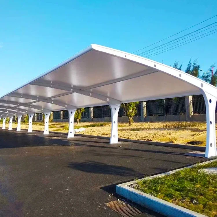 Custom Aluminum Frame Garage Bracket Carport Tensile Membrane Tent For Villa