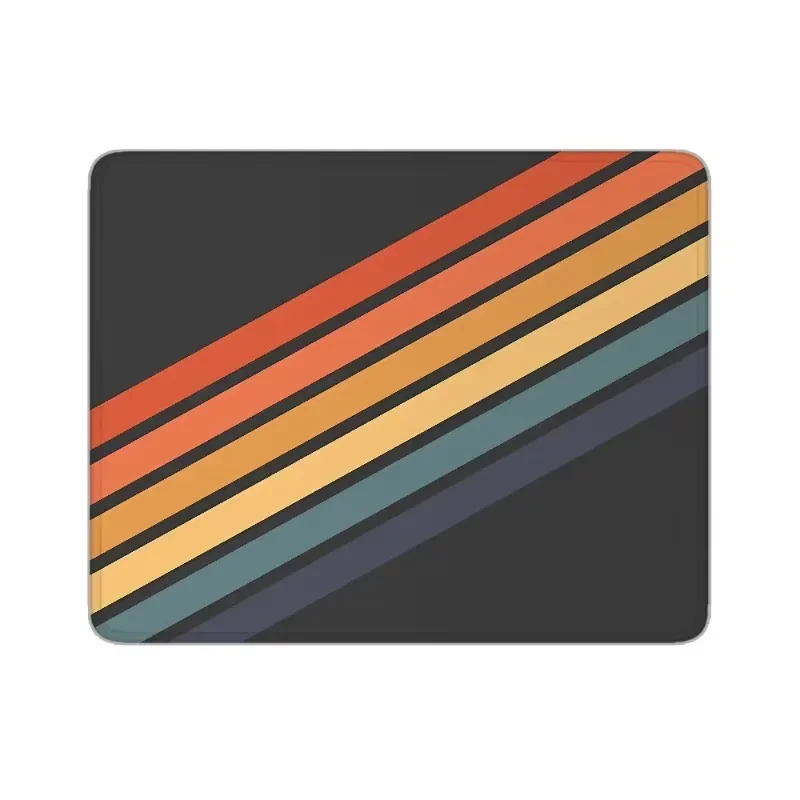 

Colorful Lines Mouse Pad Retro Stripes Pc Gaming Accessories Non-slip Rubber Magic Mat E-Sports Convenient Soft Office Table Mat