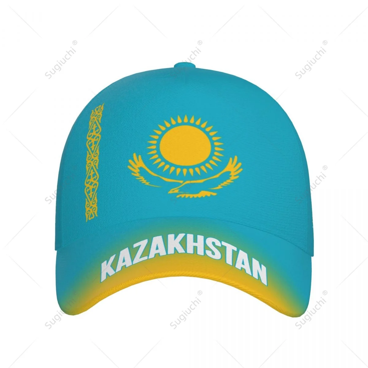 Unisex Baseball Cap Hat Kazakhstan Flag Gradient Color 3D Printing for Tennis Outdoor Bike Bicycle Golf Baseball Sports Fans