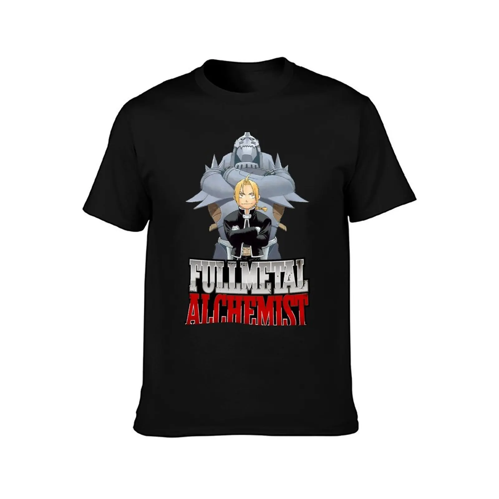FullMetal Alchemist (Edward and Alphonse) T-Shirt, Summer Casual Cotton Tee, Oversized Streetwear Tops, Vintage Graphic Print