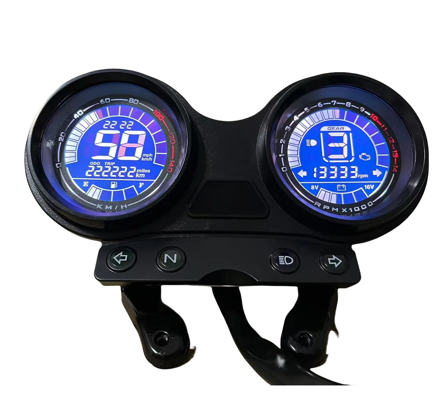 تثبيت وتشغيل مؤشر RPM رقمي 5PV لسيارة ياماها YBR125