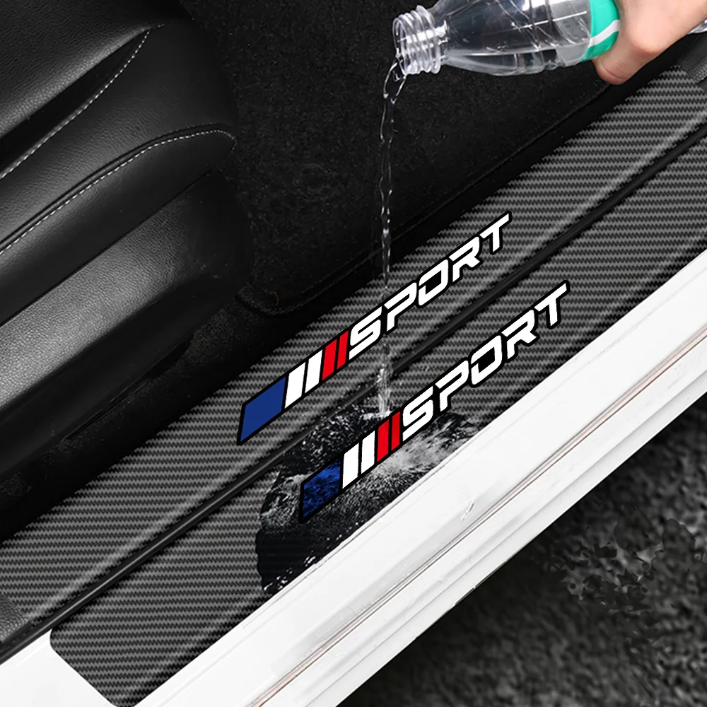Sport Carbon Faser Auto Tür Sill Schwelle Stamm Stoßstange Schutz Aufkleber Für Peugeot 107 207 206 307 308 407 607 3008 5008 GT – Detail 6