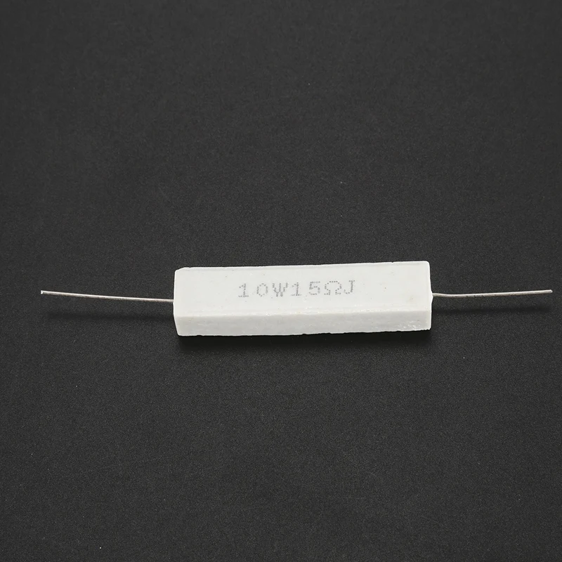 10 Pcs Fixed Ceramic Cement Resistors 15 Ohm 10W Watt 5%