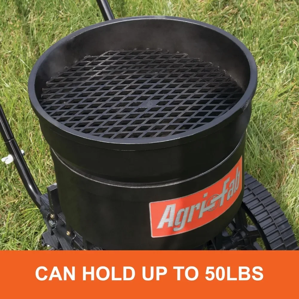 

45-0566 50 lb. Push Lawn & Garden Broadcast Spreader for Seed,Fertilizer; Walk Behind with Easy to use Cable Control