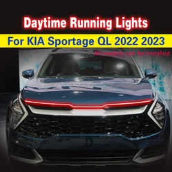 Car Hood Light Strip Daytime Running Strip Flexible For Kia Sportage QL 2022 2023 Auto Cutter Lights Decorative Ambient Lamp 12v