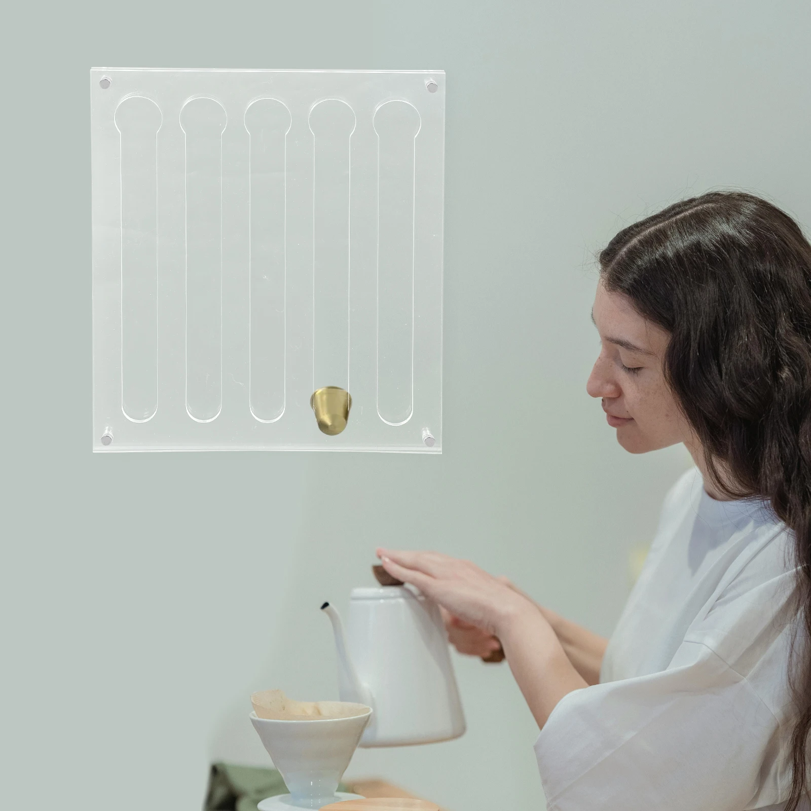 

Coffee Capsule Holder Acrylic Wall-mounted 3mm Transparent Magnetic Rack Storage Display Accessories Kitchen
