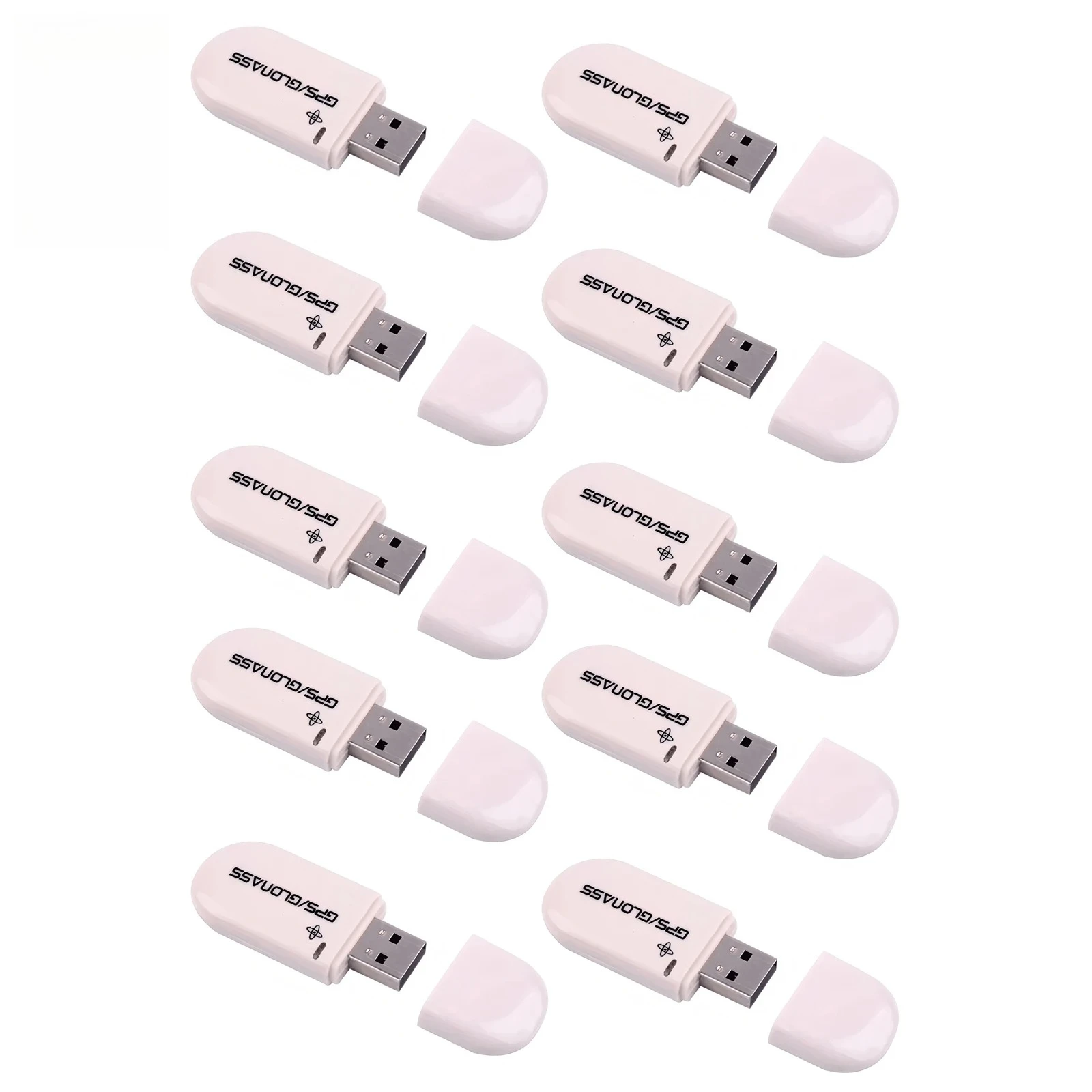 10Pcs USB GPS GLONASS Dual Receiver Kit High Precision Navigation Dongle Sensor for Windows Linux Laptop PC DIY Accessories
