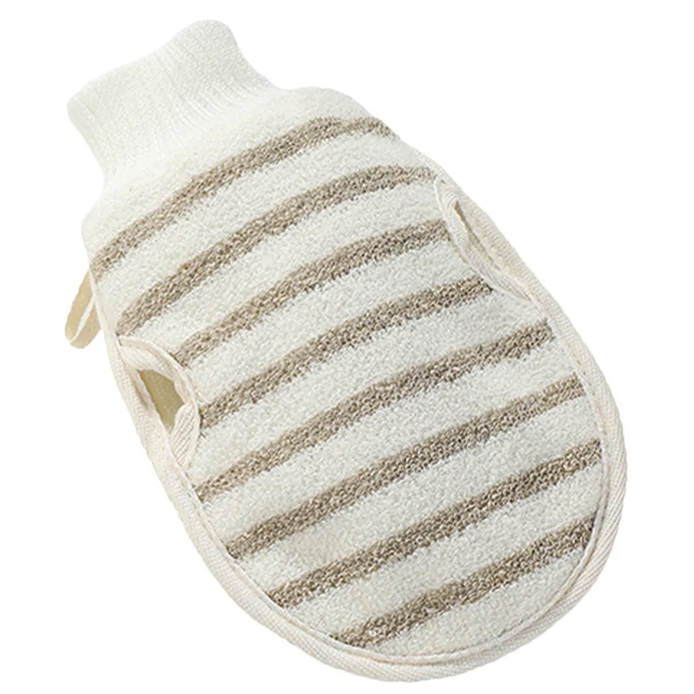 

Двусторонняя отшелушивающая перчатка для душа и ванны, мочалка-рукавица для тела, инструмент для скрабирования кожи