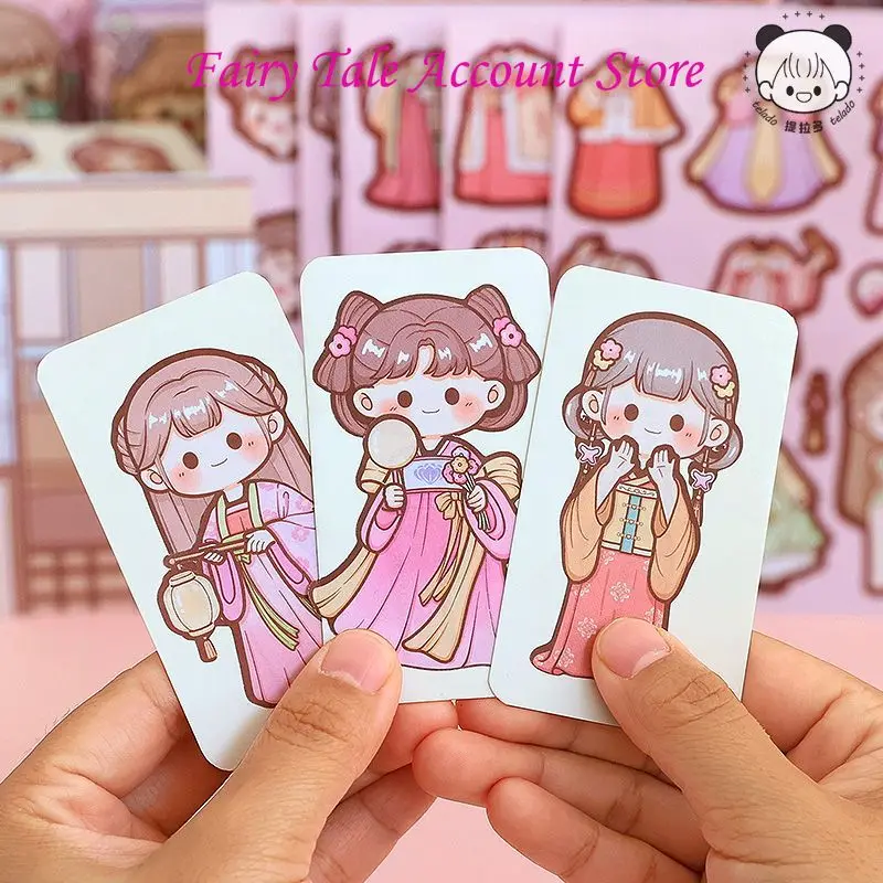 Telado  Sauce Dressing House Antique Style Daily Wear DIY Character Girl Children's Hand Ledger Sticker Sticker Decal