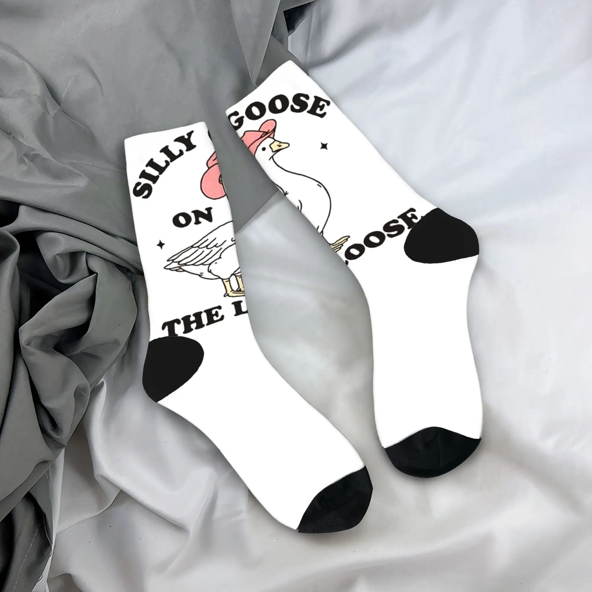 Silly Goose On The Loose Socks cute Anti Slip Stockings Couple Comfortable Outdoor Sports Socks Autumn Fashion Design Socks