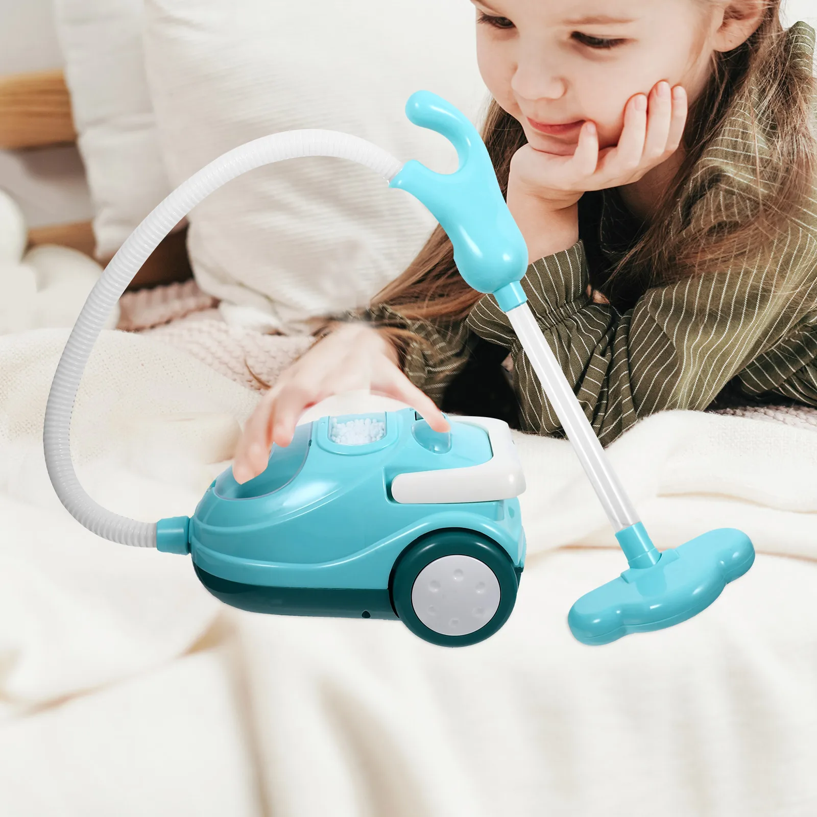 

Cleaning Supplies for Kids Play House Toy Toys Vacuum Cleaner Simulated Dust Catcher Machine ABS Mini
