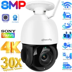 4K 30X Optischer Zoom Wifi PoE PTZ IP Kamera Outdoor 8MP Auto Tracks Decke Speed Dome Kamera CCTV AI erkennen Überwachungskameras