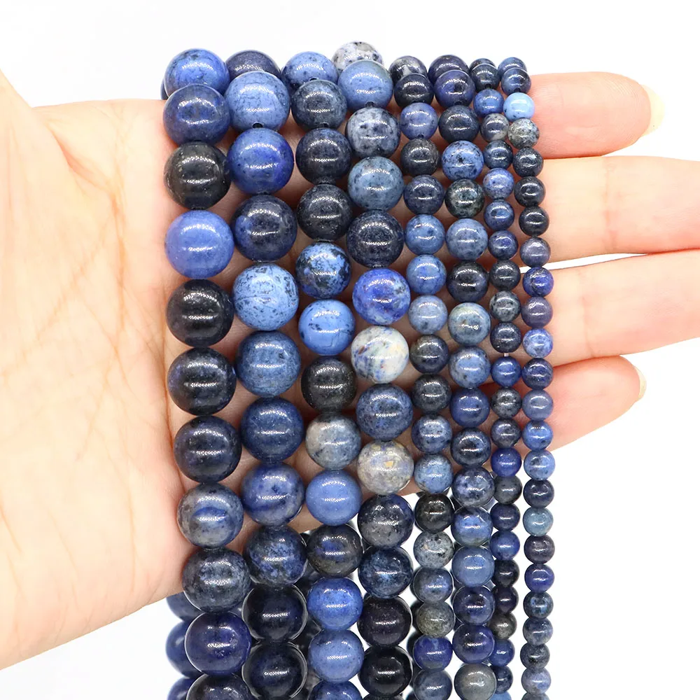 

Natural Stones Dumortierite Beads Tiger Eye Loose Spacer Crystals Gems Beads for Jewelry Making DIY Bracelet Necklace 4/6/8/10MM