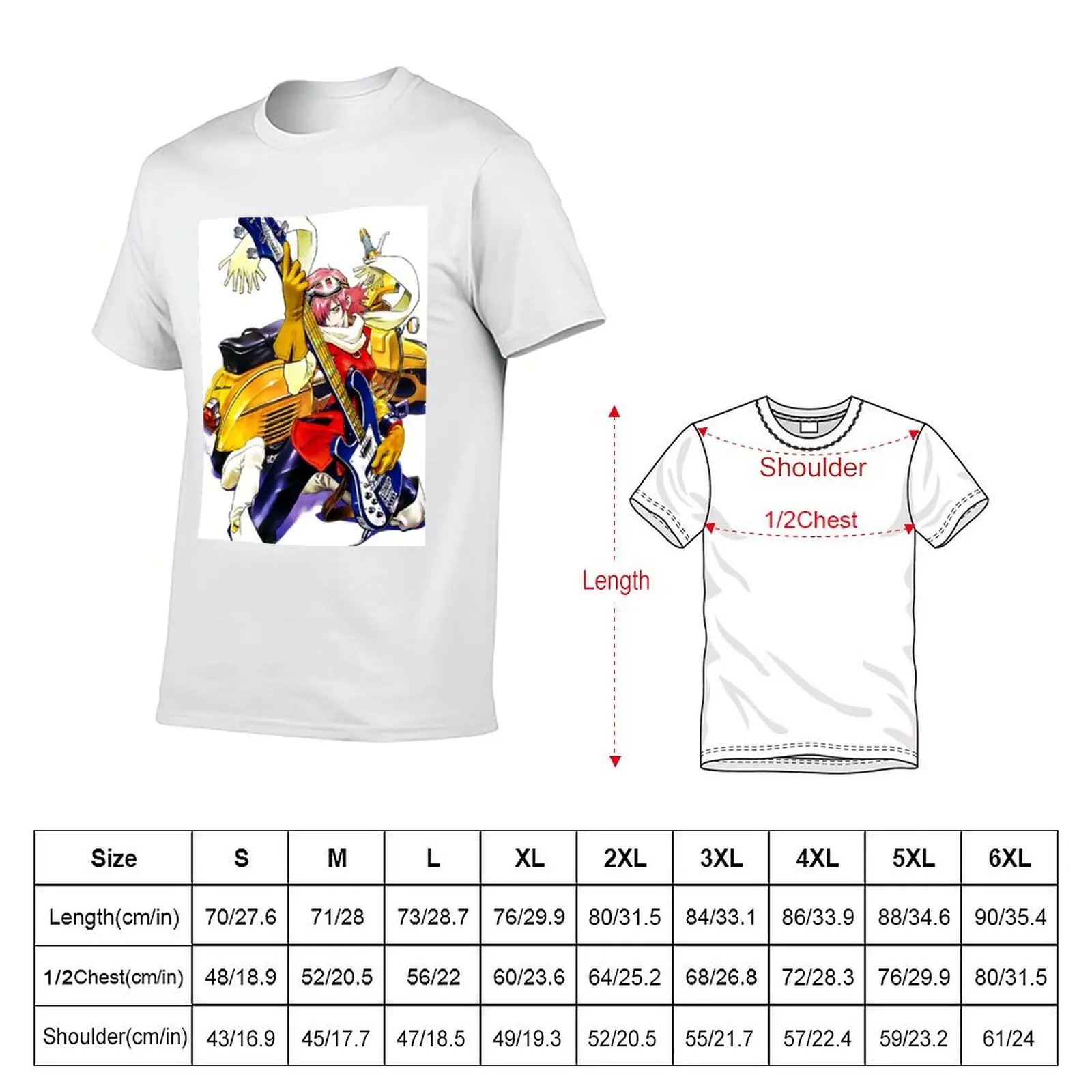 FLCL Guitar T-Shirt t shirt man designer man t shirt designer t shirts with prints T-Shirt