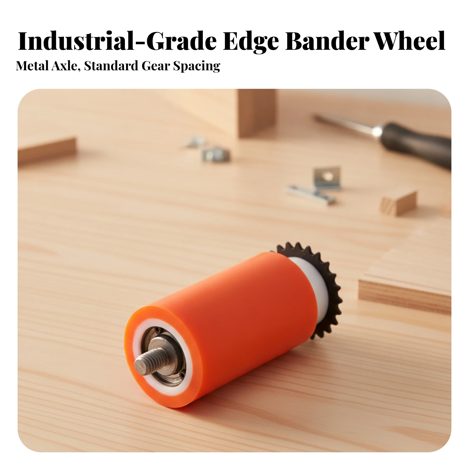 Edge Banding Machine Roller with Center Hole Wear-Resistant Edge Banding Machine Wheel Part Smooth for Technicians