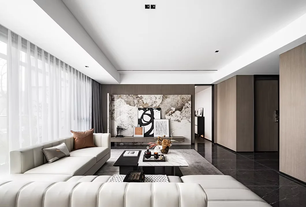 Sanhai Stile leggero Design interno Appartamento Piano da pavimento Casa Resa massima 3D Servizi di disegno di costruzione Squisito